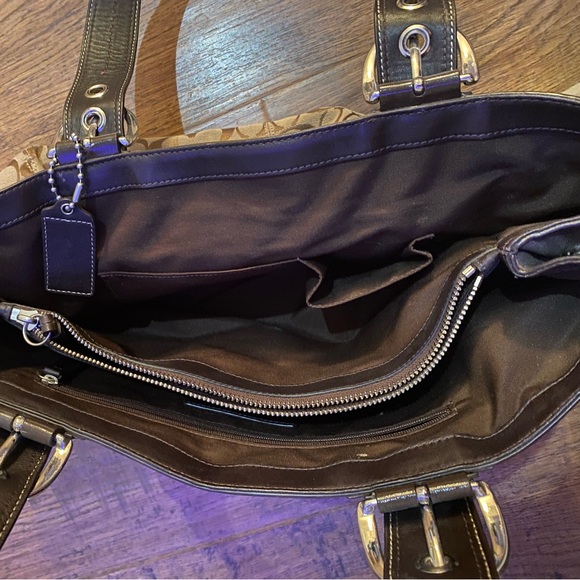 Coach Soho Pleated Signature Tote Shoulder Handbag - Picture 5 of 10